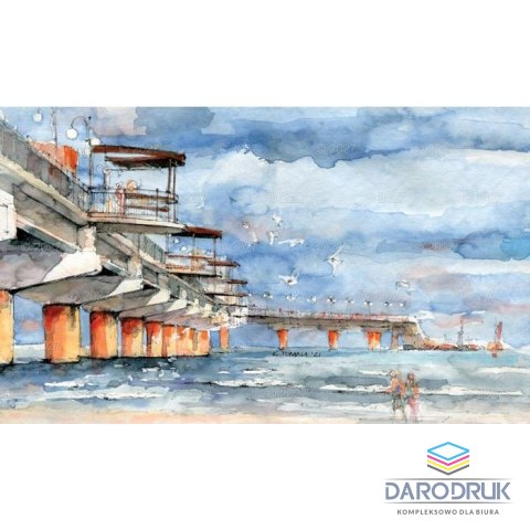 Lucrum Kalendarz ścienny notatnikowy 2027 aKWARELE Z POLSKI 220mm x 490mm Lucrum (WN04)
