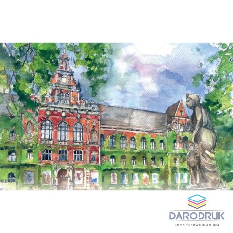 Lucrum Kalendarz ścienny notatnikowy 2027 aKWARELE Z POLSKI 220mm x 490mm Lucrum (WN04)