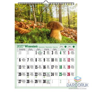 Pan Kalendarzyk Kalendarz ścienny NA SPIRALI Magiczny las A4 Pan Kalendarzyk (KS A4 V.6)