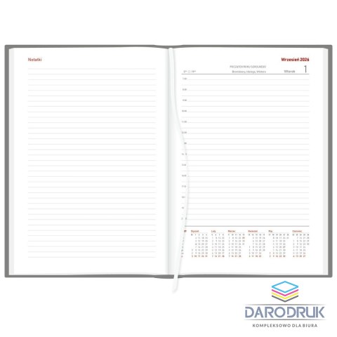 Wokół Nas Kalendarz nauczyciela książkowy (terminarz) Vivella granatowy A5 143mm x 204mm Wokół Nas (A5DN076B)