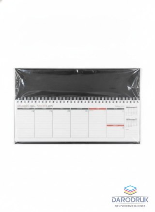 Wydawnictwo Wokół Nas Kalendarz biurkowy 2027 MAXI biurkowy z notesem 309mm x 94mm Wydawnictwo Wokół Nas (KB53B-czarny)