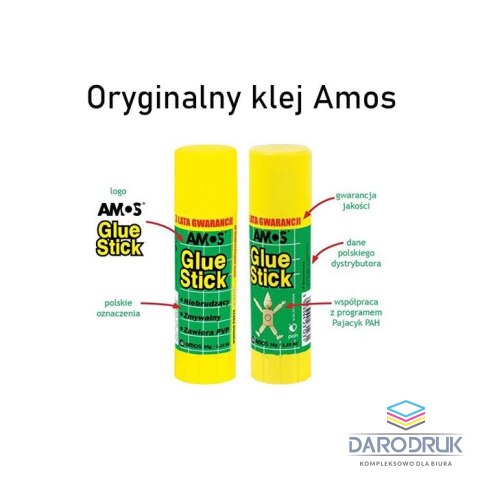 Amos Klej w sztyfcie AMOS 22g x 2 szt. + dodatkowy klej (130-1811)