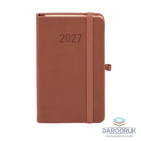 Antra Kalendarz książkowy (terminarz) 2027 MEMOFIX tygodniowy A6 Antra (MOCHA MAUSSE)