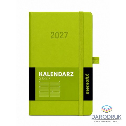 Antra Kalendarz książkowy (terminarz) 2027 MEMOFIX tygodniowy A6 Antra (limonkowy)