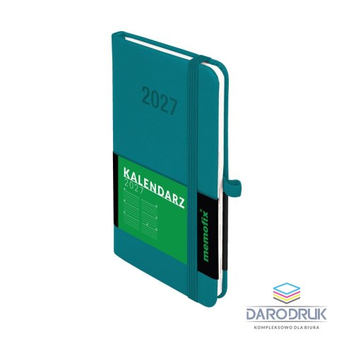 Antra Kalendarz książkowy (terminarz) 2027 MEMOFIX tygodniowy A6 Antra (turkusowy)