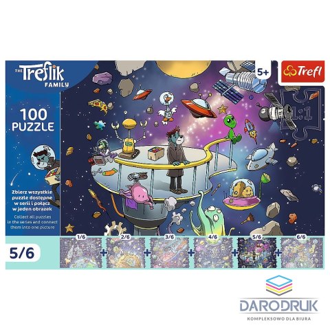 Trefl Puzzle Rodzina Treflików Bert in Space 100 el. Trefl (16545)