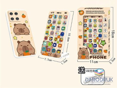 Bigtoys Telefon zabawkowy SMARTFON KAPIBARA ŚWIATŁO DŹWIĘK Bigtoys (BTEL5319)