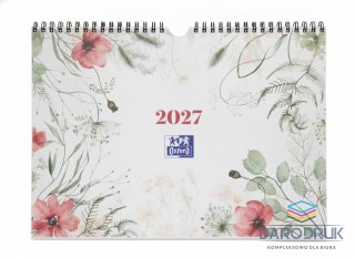 Oxford Kalendarz ścienny HERBAL 12 K POZIOMY A4 Oxford (400213583)