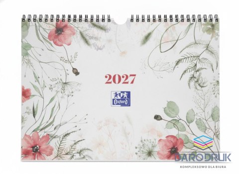 Oxford Kalendarz ścienny HERBAL 12 K POZIOMY A4 Oxford (400213583)