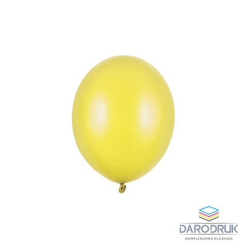Partydeco Balon gumowy Party Deco BALONY STRONG METALLIC metalizowany 50 szt cytrynowy Partydeco (SB12M-084/50)