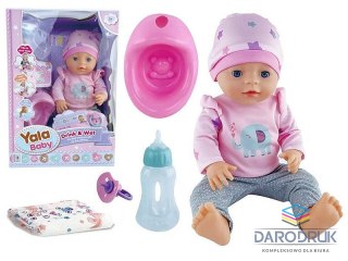 Adar Lalka bobas 40cm, pije i siusia, z nocnikiem, butelką i akcesoriami; 38x26,5x15,5cm [mm:] 400 Adar (638815)