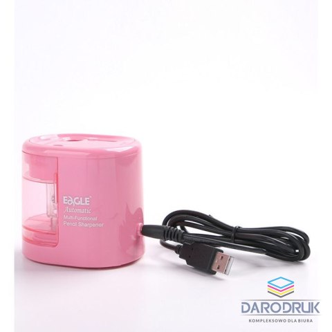 Eagle Temperówka elektryczna różowa na baterie różowa Eagle (EG-5161USB)