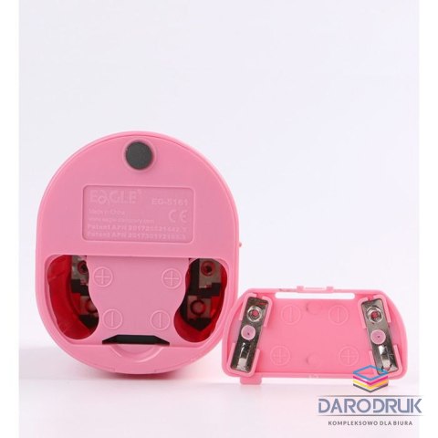 Eagle Temperówka elektryczna różowa na baterie różowa Eagle (EG-5161USB)