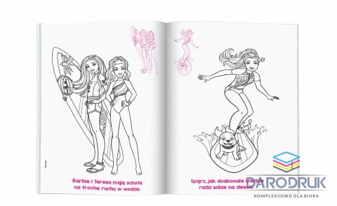 Ameet Książka dla dzieci Barbie Kolorowanka z Naklejkami Ameet