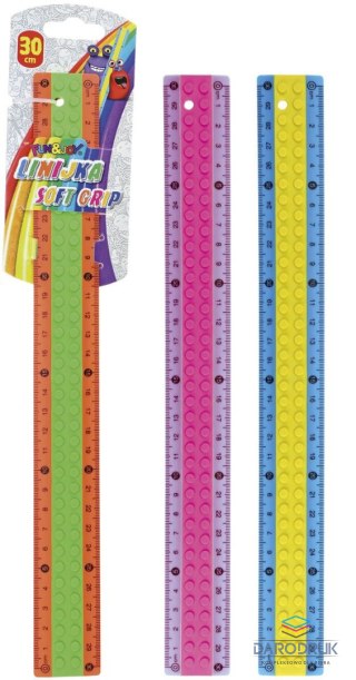 Fun&Joy Linijka gumowany plastik 30cm Fun&Joy (FJ972609)