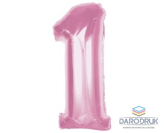 Godan Balon foliowy Smart, cyfra 1, j. różowa, 92 cm Godan (CH-S9J1)