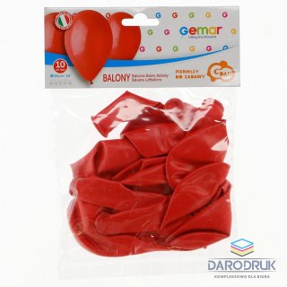 Godan Balon gumowy BALON PASTEL pastelowy czerwona 10cal Godan (G90/45/10)