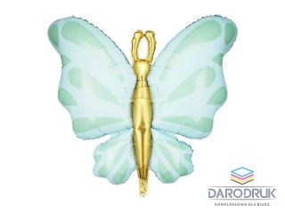 Partydeco Balon foliowy Motyl, 69x69 cm, miętowy Partydeco (FB248-103)