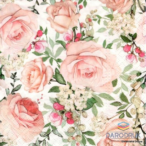 Paw Serwetki Gorgeous Roses mix papier [mm:] 330x330 Paw (SDL122600)