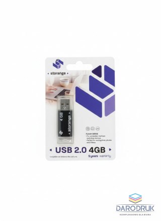 Storange Pendrive Black 4GB Storange (STORANPEN4GBBK2.0)
