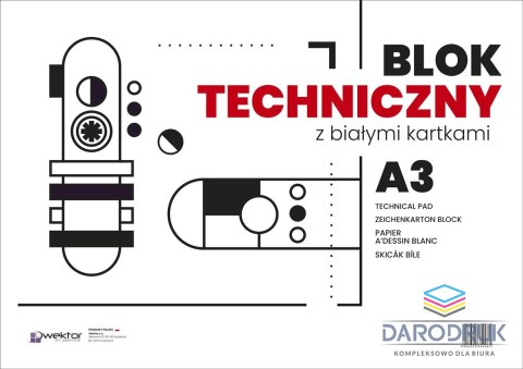 Wektor Blok techniczny A3 biały 160g 10k Wektor