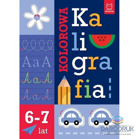 Aksjomat Książka dla dzieci Kolorowa kaligrafia 6-7 lat Aksjomat