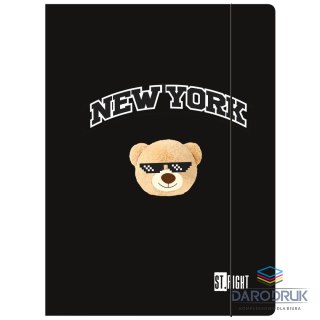 Unipap Teczka kartonowa na gumkę Nyc Mood A4 czarny 300g Unipap