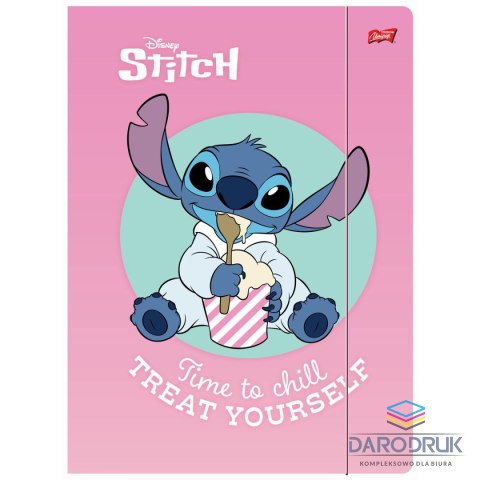 Unipap Teczka kartonowa na gumkę Stitch A4 różnokolorowy 300g Unipap