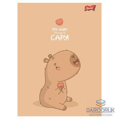 Unipap Zeszyt A5 Capy Style 16k. 70g krata Unipap