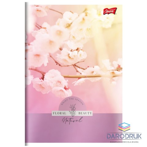 Unipap Zeszyt A5 Floral Beauty 60k. 70g krata Unipap