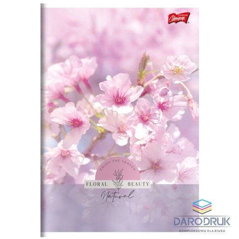 Unipap Zeszyt A5 Floral Beauty 60k. 70g krata Unipap