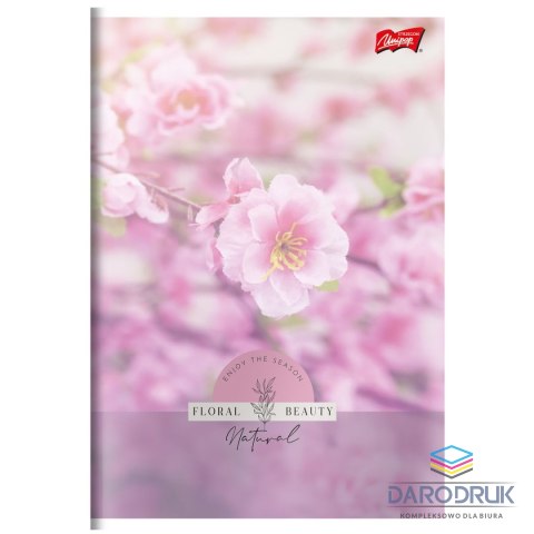 Unipap Zeszyt A5 Floral Beauty 60k. 70g krata Unipap