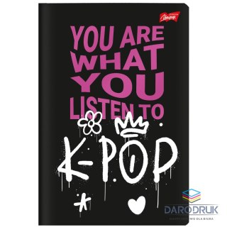 Unipap Zeszyt A5 K-POP VIBES 60k. 70g krata Unipap