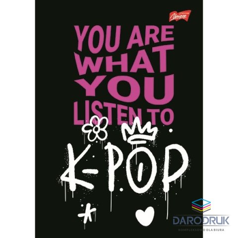 Unipap Zeszyt A5 K-POP VIBES 60k. 70g krata Unipap