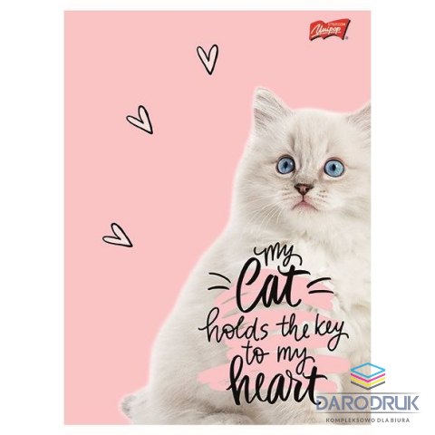 Unipap Zeszyt A5 PURRFECT MOMENTS 60k. 70g krata Unipap