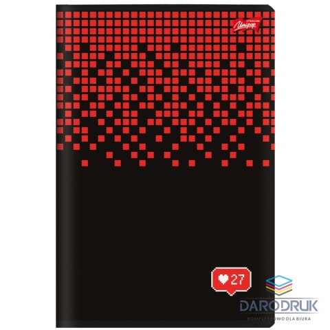 Unipap Zeszyt A5 Pixel Pulse 96k. 70g linia Unipap