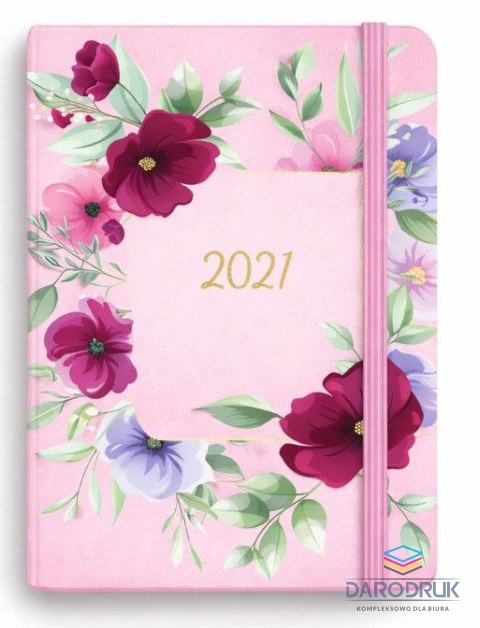 Antra Kalendarz książkowy (terminarz) 2027 Botanical dzienny, Azalia różowa A5 210mm x 145mm Antra (Kal001503)