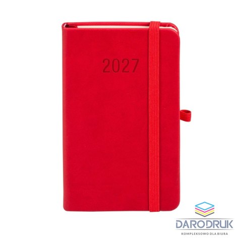 Antra Kalendarz książkowy (terminarz) 2027 MEMOFIX tygodniowy, czerwony A6 150mm x 84mm Antra (Kal001468)