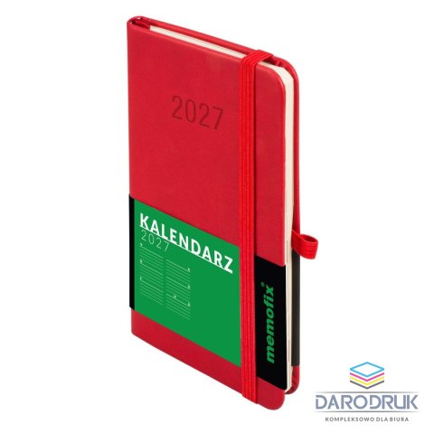 Antra Kalendarz książkowy (terminarz) 2027 MEMOFIX tygodniowy, czerwony A6 150mm x 84mm Antra (Kal001468)