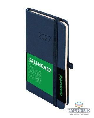 Antra Kalendarz książkowy (terminarz) 2027 MEMOFIX tygodniowy, granatowy A6 150mm x 87mm Antra (Kal001470)