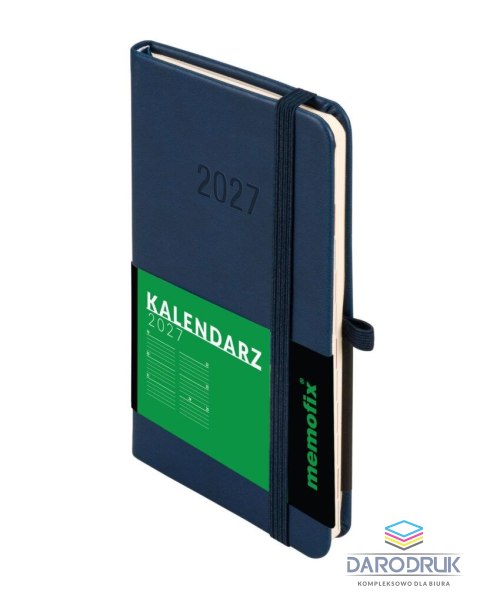 Antra Kalendarz książkowy (terminarz) 2027 MEMOFIX tygodniowy, granatowy A6 150mm x 87mm Antra (Kal001470)