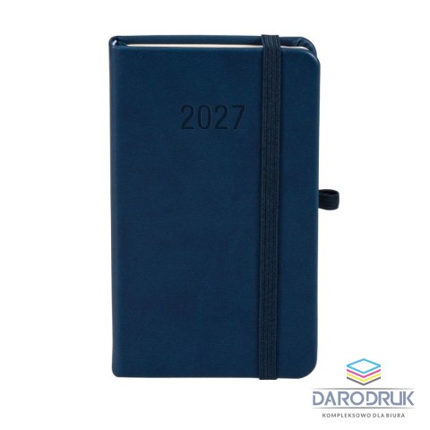 Antra Kalendarz książkowy (terminarz) 2027 MEMOFIX tygodniowy, granatowy A6 150mm x 87mm Antra (Kal001470)