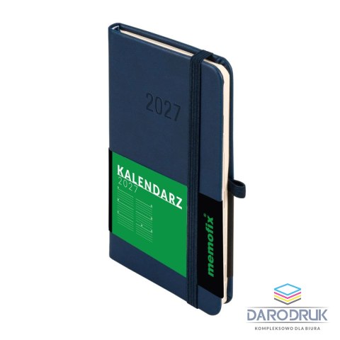 Antra Kalendarz książkowy (terminarz) 2027 MEMOFIX tygodniowy, granatowy A6 150mm x 87mm Antra (Kal001470)