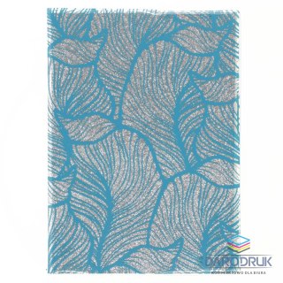 Notes (notatnik) A5 srebrno,zielony brokatowe liscie 60k. (0979)