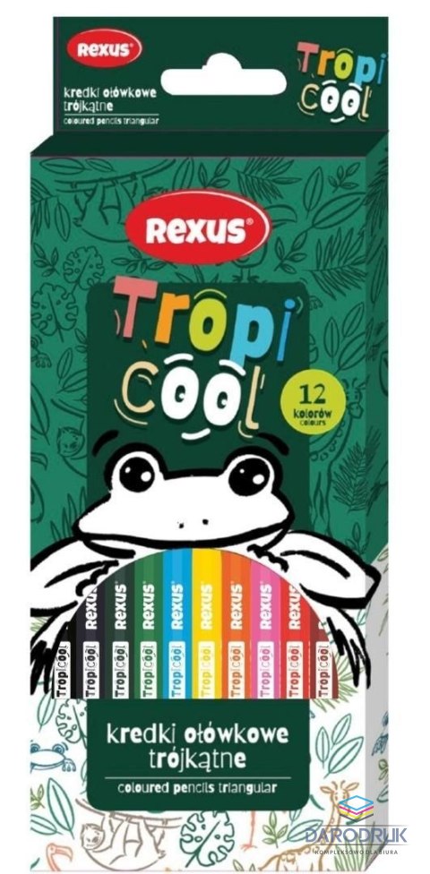 Rexus Kredki ołówkowe TROPICOOL 12 kol. Rexus (52517)