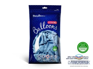 Strong Baloons Balon gumowy Metallic Baby Blue 1op/100sztuk metalizowany 100 szt niebieski 270mm Strong Baloons (SB12M-011)
