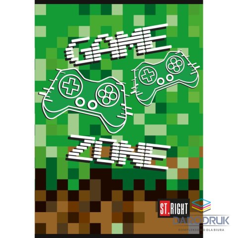 Unipap Zeszyt A5 GAME ZONE 32k. 70g linia podwójna kolorowa Unipap