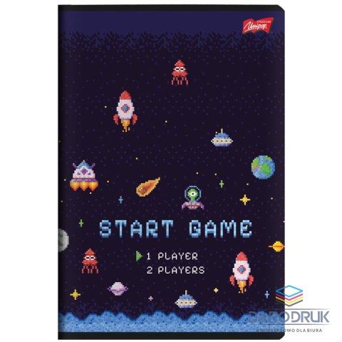 Unipap Zeszyt A5 PIXEL UNIVERSE 16k. 70g podwójna linia kolor Unipap