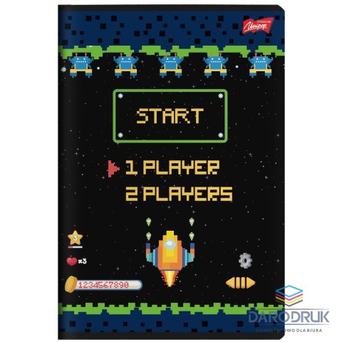 Unipap Zeszyt A5 PIXEL UNIVERSE 16k. 70g podwójna linia kolor Unipap