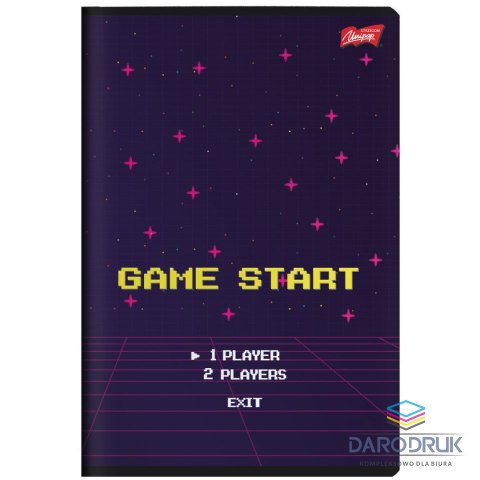 Unipap Zeszyt A5 PIXEL UNIVERSE 16k. 70g podwójna linia kolor Unipap
